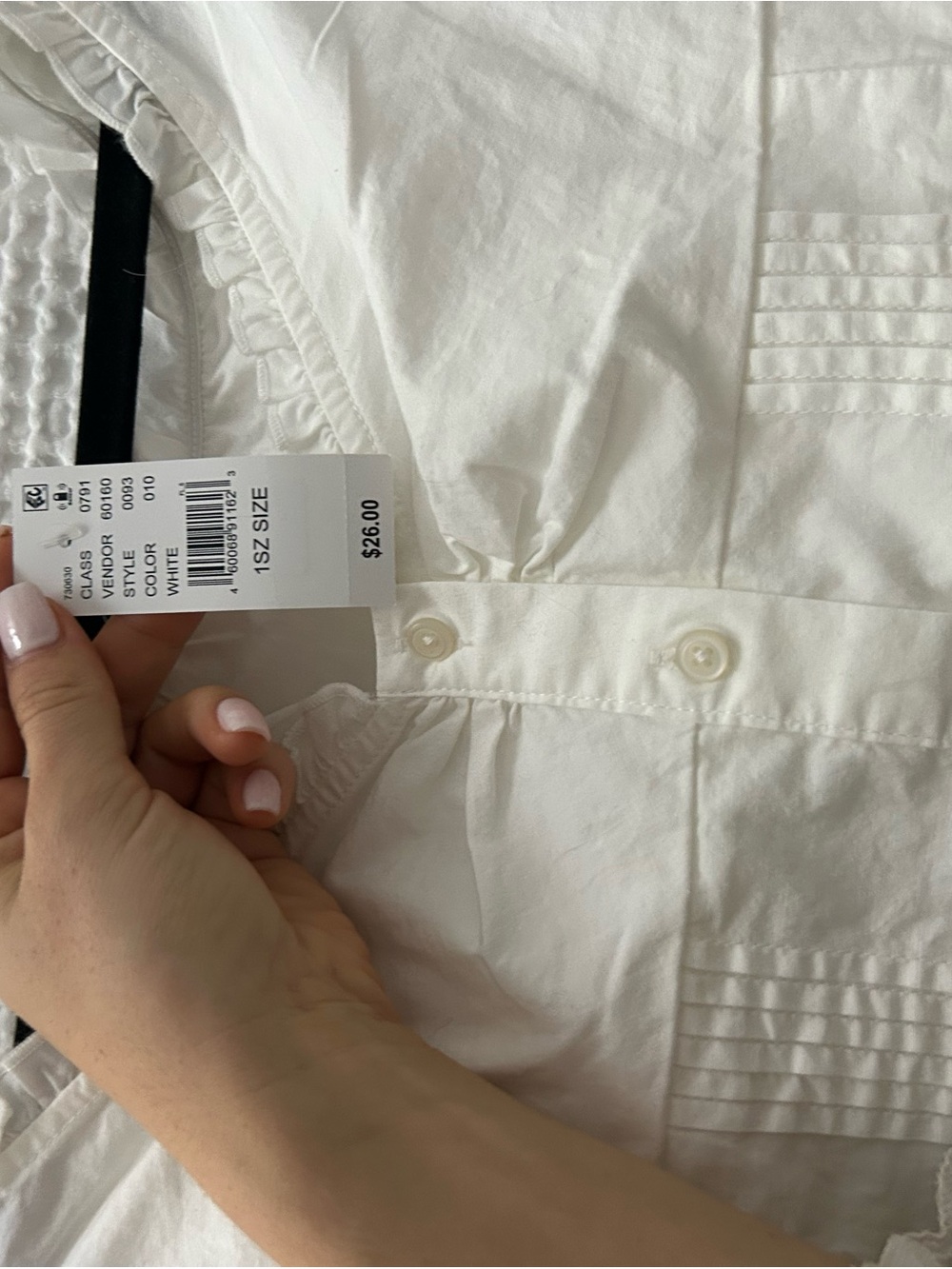 Brandy Melville White Ruffled Button-Up Corset Top - Picture 4 of 4